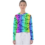 Rainbow Skull Collection Women s Slouchy Sweat