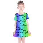 Rainbow Skull Collection Kids  Simple Cotton Dress