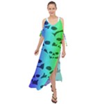 Rainbow Skull Collection Maxi Chiffon Cover Up Dress