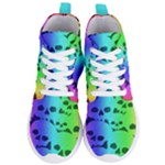 Rainbow Skull Collection Women s Lightweight High Top Sneakers