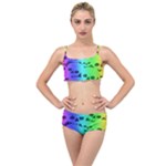 Rainbow Skull Collection Layered Top Bikini Set