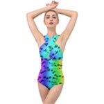 Rainbow Skull Collection Cross Front Low Back Swimsuit