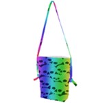 Rainbow Skull Collection Folding Shoulder Bag