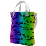 Rainbow Skull Collection Canvas Messenger Bag