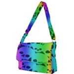 Rainbow Skull Collection Full Print Messenger Bag (S)