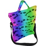 Rainbow Skull Collection Fold Over Handle Tote Bag