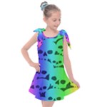 Rainbow Skull Collection Kids  Tie Up Tunic Dress