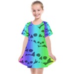 Rainbow Skull Collection Kids  Smock Dress