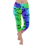 Rainbow Skull Collection Lightweight Velour Capri Yoga Leggings