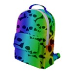 Rainbow Skull Collection Flap Pocket Backpack (Large)