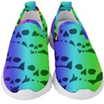 Rainbow Skull Collection Kids  Slip On Sneakers