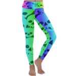 Rainbow Skull Collection Kids  Lightweight Velour Classic Yoga Leggings