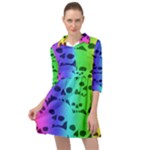 Rainbow Skull Collection Mini Skater Shirt Dress