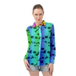 Rainbow Skull Collection Long Sleeve Chiffon Shirt