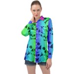 Rainbow Skull Collection Long Sleeve Satin Shirt