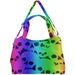 Rainbow Skull Collection Double Compartment Shoulder Bag