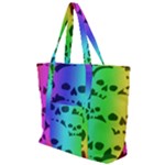 Rainbow Skull Collection Zip Up Canvas Bag