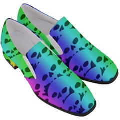 Women Slip On Heel Loafers 