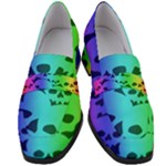 Rainbow Skull Collection Women s Chunky Heel Loafers