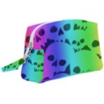 Rainbow Skull Collection Wristlet Pouch Bag (Large)