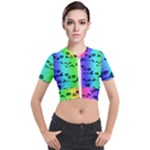 Rainbow Skull Collection Short Sleeve Cropped Jacket