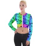 Rainbow Skull Collection Long Sleeve Cropped Velvet Jacket