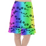 Rainbow Skull Collection Fishtail Chiffon Skirt