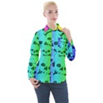 Rainbow Skull Collection Women s Long Sleeve Pocket Shirt