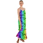 Rainbow Skull Collection Cami Maxi Ruffle Chiffon Dress