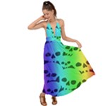 Rainbow Skull Collection Backless Maxi Beach Dress