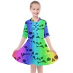 Rainbow Skull Collection Kids  All Frills Chiffon Dress