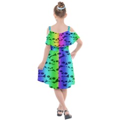 Kids  Cut Out Shoulders Chiffon Dress 