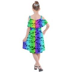 Kids  Cut Out Shoulders Chiffon Dress 