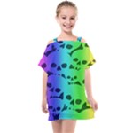 Rainbow Skull Collection Kids  One Piece Chiffon Dress