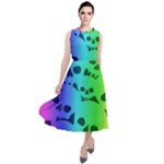 Rainbow Skull Collection Round Neck Boho Dress