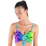 Rainbow Skull Collection Woven Tie Front Bralet