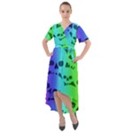 Rainbow Skull Collection Front Wrap High Low Dress