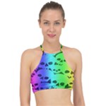 Rainbow Skull Collection Racer Front Bikini Top