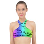 Rainbow Skull Collection High Neck Bikini Top