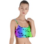 Rainbow Skull Collection Layered Top Bikini Top 