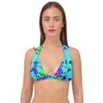 Rainbow Skull Collection Double Strap Halter Bikini Top