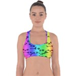 Rainbow Skull Collection Cross Back Hipster Bikini Top 