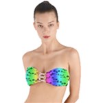 Rainbow Skull Collection Twist Bandeau Bikini Top