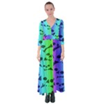 Rainbow Skull Collection Button Up Maxi Dress