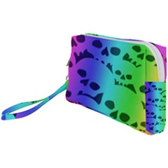 Rainbow Skull Collection Wristlet Pouch Bag (Small) from ArtsNow.com