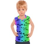 Rainbow Skull Collection Kids  Sport Tank Top