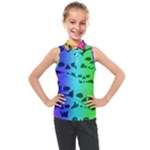 Rainbow Skull Collection Kids  Sleeveless Polo Tee