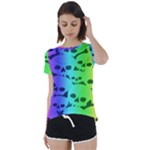 Rainbow Skull Collection Short Sleeve Foldover Tee