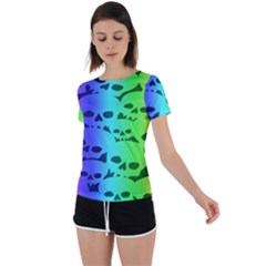 Back Circle Cutout Sports T-Shirt 