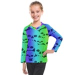 Rainbow Skull Collection Kids  Long Mesh Tee